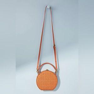 Anthropologie Boho Woven Vegan Leather Purse